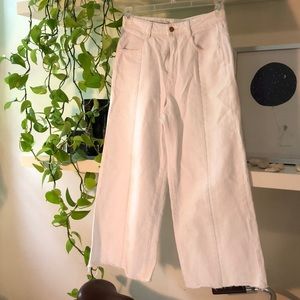 Anthropologie high waist wide leg denim